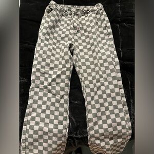 Checkered jeans